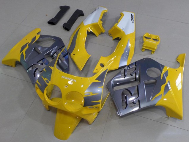 1988-1989 Grey Yellow Honda CBR250RR MC19 Motorbike Fairing Kits 1988-1989 Grey Yellow Honda CBR250RR MC19 Motorbike Fairing Kits
