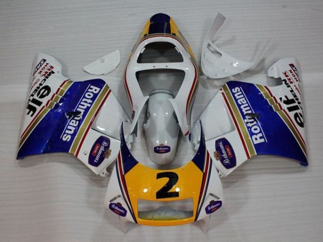 1994-1996 White Blue Yellow Honda NSR250 MC28 P4 Bike Fairing Kit 1994-1996 White Blue Yellow Honda NSR250 MC28 P4 Bike Fairing Kit