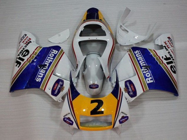 Abs 1994-1996 White Blue Yellow Honda NSR250 MC28 P4 Bike Fairing Kit