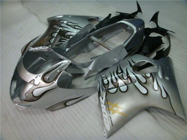 Abs 1996-2007 Flame Silver Grey Honda CBR1100XX Motorcycle Fairings Kits