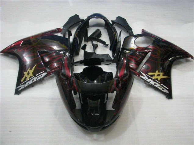 Abs 1996-2007 Red Flame Honda CBR1100XX Motor Fairings