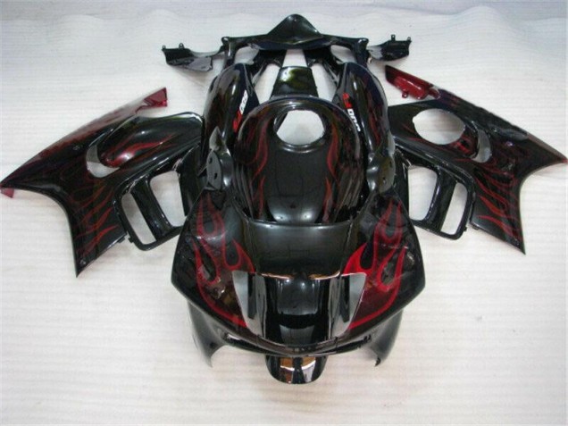 1995-1998 Black Red Flame Honda CBR600 F3 Bike Fairings 1995-1998 Black Red Flame Honda CBR600 F3 Bike Fairings