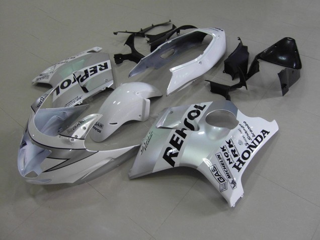 Abs 1996-2007 White Repsol Honda CBR1100XX Motorbike Fairings