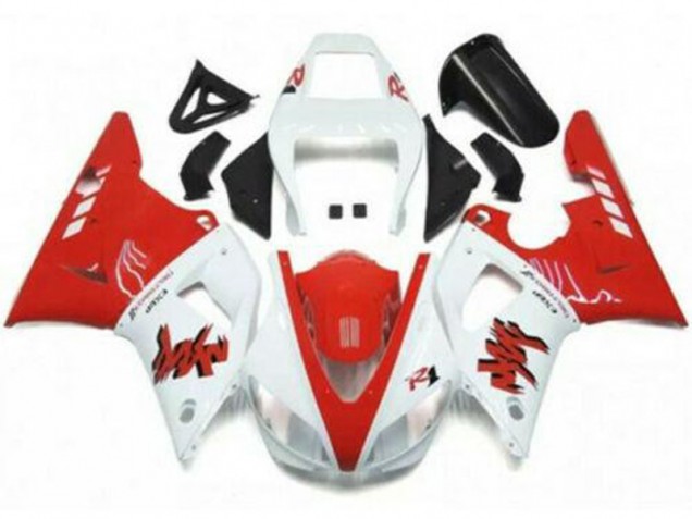 1998-1999 Red White Yamaha YZF R1 Moto Fairings 1998-1999 Red White Yamaha YZF R1 Moto Fairings