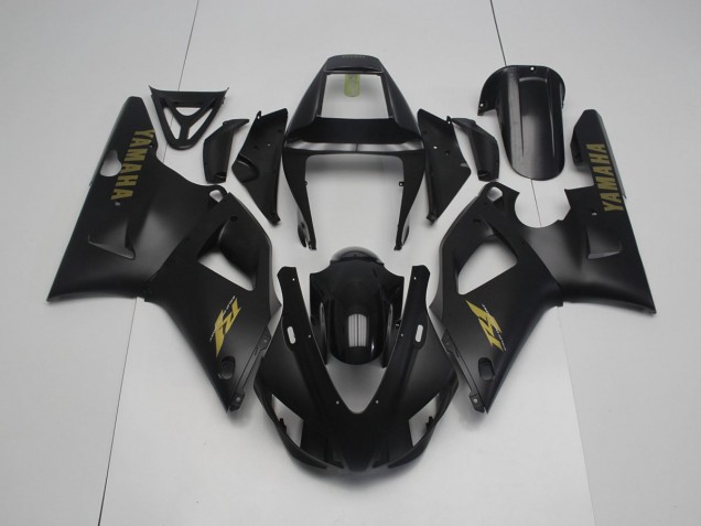 Abs 1998-1999 Matte Black Yellow Yamaha YZF R1 Motorcycle Fairing Kit