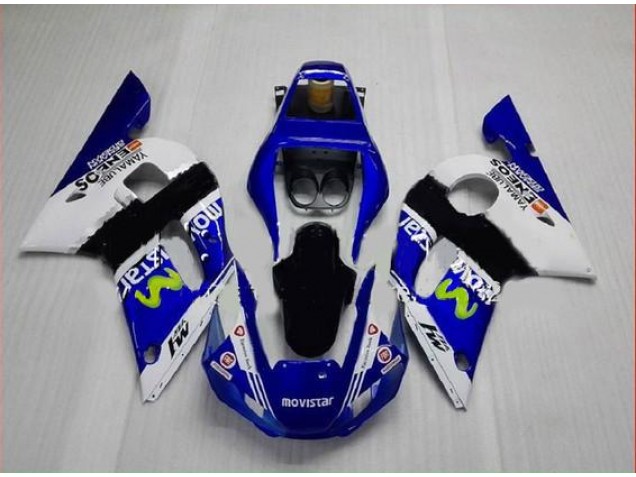 1998-2002 Blue Green White Yamaha YZF R6 Motorbike Fairing 1998-2002 Blue Green White Yamaha YZF R6 Motorbike Fairing