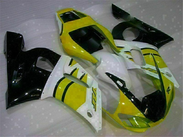 1998-2002 Yellow White Yamaha YZF R6 Motorcycle Fairings Kits 1998-2002 Yellow White Yamaha YZF R6 Motorcycle Fairings Kits