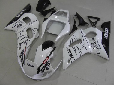 Abs 1998-2002 White Black Corona Yamaha YZF R6 Motorcycle Fairing Kits