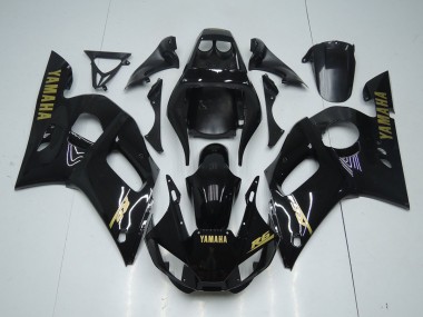 Abs 1998-2002 Glossy Black Gold Sticker Yamaha YZF R6 Bike Fairings