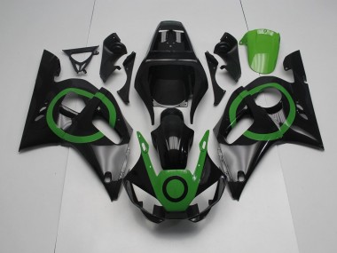 Abs 1998-2002 Black Green Circle Yamaha YZF R6 Bike Fairing