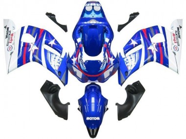 1998-2002 Blue White Star Fiat Yamaha YZF R6 Motorcyle Fairings