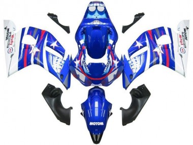 Abs 1998-2002 Blue White Star Fiat Yamaha YZF R6 Motorcyle Fairings