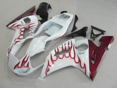 Abs 1998-2002 Red Flame Yamaha YZF R6 Motorcycle Fairing
