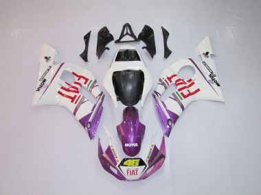 Abs 1998-2002 White Purple Fiat 46 Yamaha YZF R6 Motor Fairings