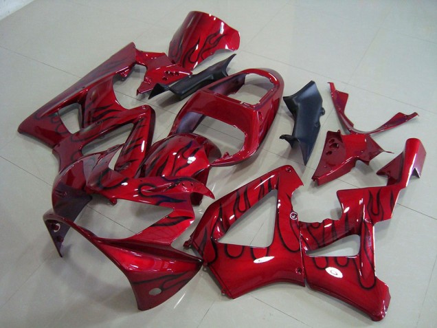 2000-2001 Red Black Flame Honda CBR900RR 929 Bike Fairing 2000-2001 Red Black Flame Honda CBR900RR 929 Bike Fairing