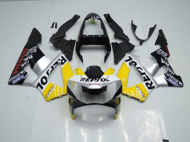 Abs 2000-2001 Yellow Silver Black Repsol Honda CBR900RR 929 Motor Bike Fairings