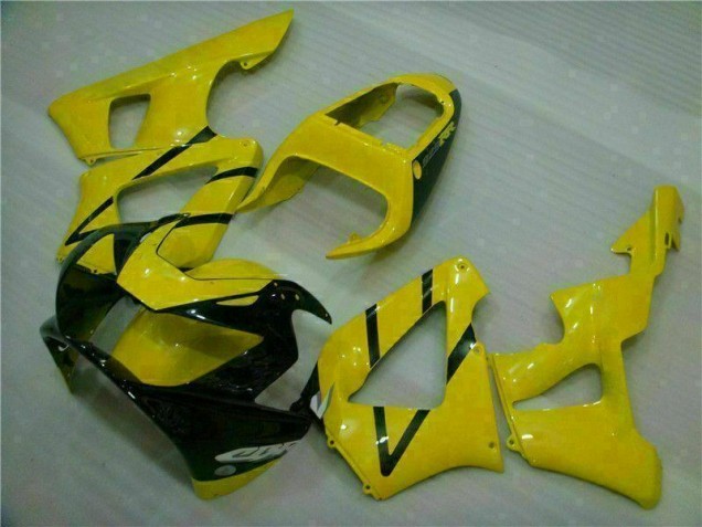 2000-2001 Yellow Honda CBR900RR 929RR Motor Bike Fairings