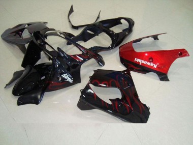 ABS 2000-2001 Red Flame Kawasaki Ninja ZX9R Motorcycle Fairing Kits & Plastic Bodywork MF3718