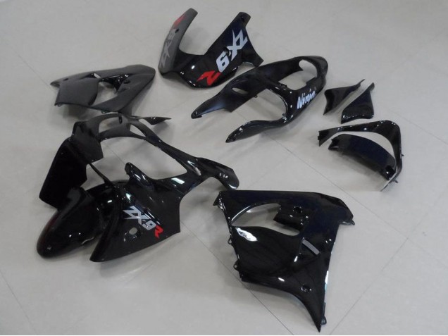 2000-2001 Black with Grey Decals Kawasaki ZX9R Motorcycle Fairing Kit 2000-2001 Black with Grey Decals Kawasaki ZX9R Motorcycle Fairing Kit
