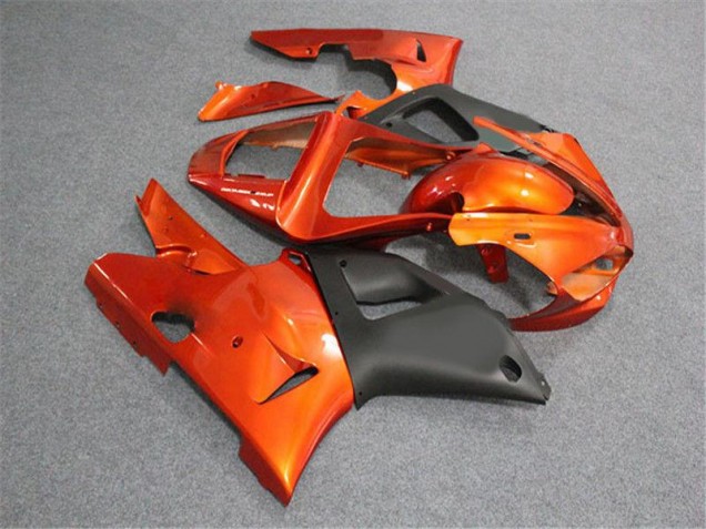 2000-2001 Orange Black Yamaha YZF R1 Motorcycle Fairings Kit 2000-2001 Orange Black Yamaha YZF R1 Motorcycle Fairings Kit