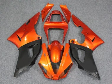 ABS 2000-2001 Orange Black Yamaha YZF R1 Motorcycle Fairing Kits & Plastic Bodywork MF0395
