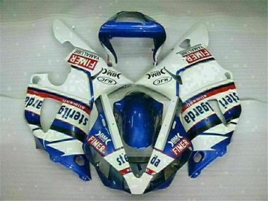 ABS 2000-2001 Blue White Yamaha YZF R1 Motorcycle Fairing Kits & Plastic Bodywork MF0738