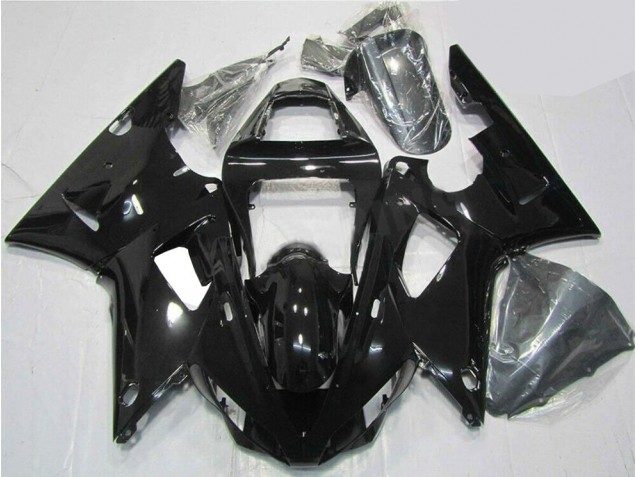 2000-2001 Glossy Black Yamaha YZF R1 Bike Fairings 2000-2001 Glossy Black Yamaha YZF R1 Bike Fairings