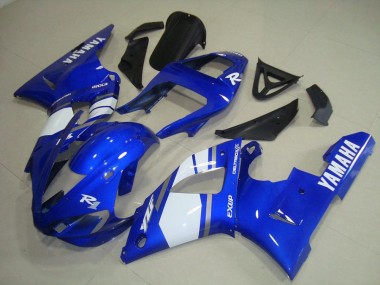 ABS 2000-2001 Blue White Yamaha YZF R1 Motorcycle Fairing Kits & Plastic Bodywork MF3852