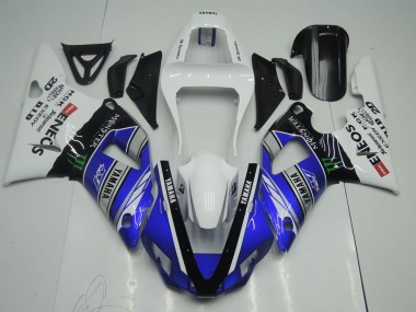 Abs 2000-2001 Blue White ENEOS Monster Yamaha YZF R1 Motor Bike Fairings