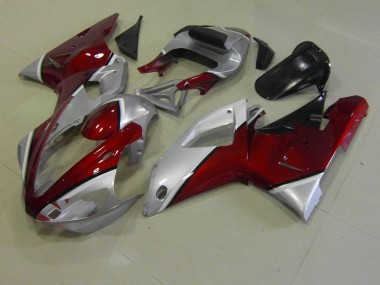 Abs 2000-2001 Red and Silver Yamaha YZF R1 Replacement Motorcycle Fairings