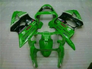 Abs 2000-2002 Green Black Kawasaki ZX6R Motor Bike Fairings