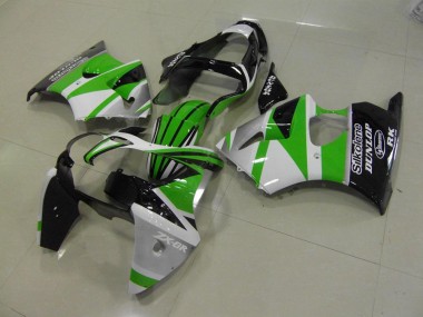 Abs 2000-2002 Green White Stripe Kawasaki ZX6R Motorcycle Bodywork