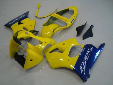 Abs 2000-2002 Yellow Blue Kawasaki ZX6R Moto Fairings