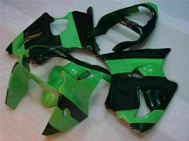 2000-2002 Green Black Kawasaki ZX6R Motorcycle Fairings 2000-2002 Green Black Kawasaki ZX6R Motorcycle Fairings