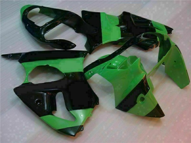 2000-2002 Green Black Kawasaki ZX6R Motorcycle Fairings 2000-2002 Green Black Kawasaki ZX6R Motorcycle Fairings