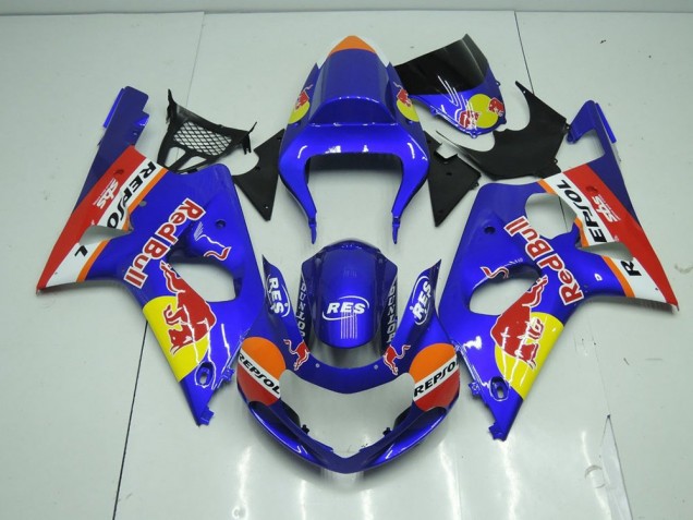 Abs 2000-2002 Blue Red Bull Suzuki GSXR 1000 Motorbike Fairing Kits