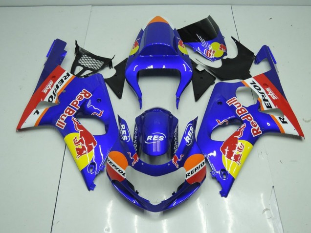 2000-2002 Blue Red Bull Suzuki GSXR 1000 Motorbike Fairing Kits 2000-2002 Blue Red Bull Suzuki GSXR 1000 Motorbike Fairing Kits