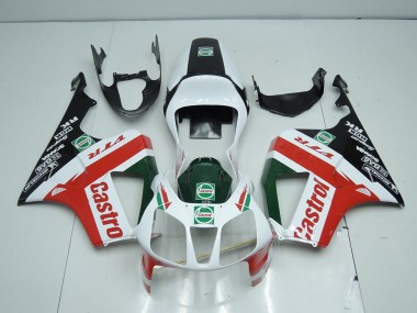 2000-2006 White Black Red Castro Honda VTR1000 Bike Fairings