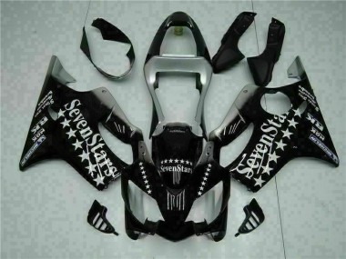 Abs 2001-2003 Black White Seven Stars Honda CBR600 F4i Bike Fairing