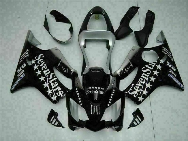 2001-2003 Black White Seven Stars Honda CBR600 F4i Bike Fairing 2001-2003 Black White Seven Stars Honda CBR600 F4i Bike Fairing