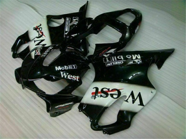 2001-2003 White Black West Honda CBR600 F4i Bike Fairings 2001-2003 White Black West Honda CBR600 F4i Bike Fairings