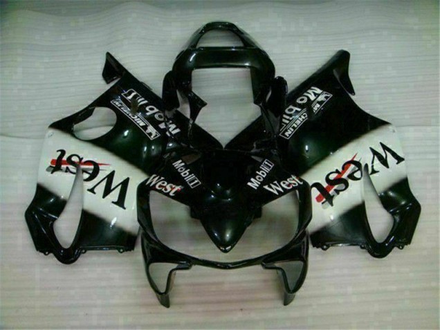 2001-2003 White Black West Honda CBR600 F4i Bike Fairings 2001-2003 White Black West Honda CBR600 F4i Bike Fairings