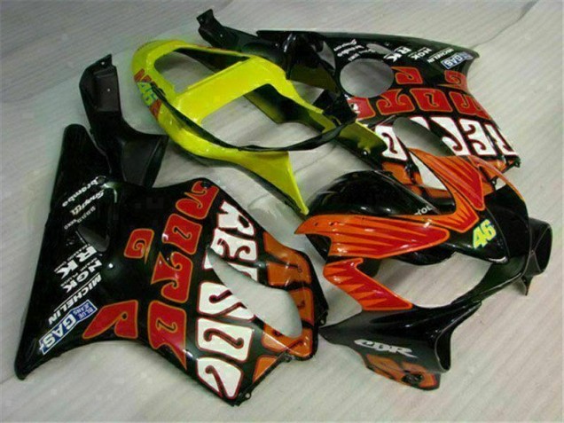 2001-2003 Orange Black Honda CBR600 F4i Replacement Motorcycle Fairings 2001-2003 Orange Black Honda CBR600 F4i Replacement Motorcycle Fairings