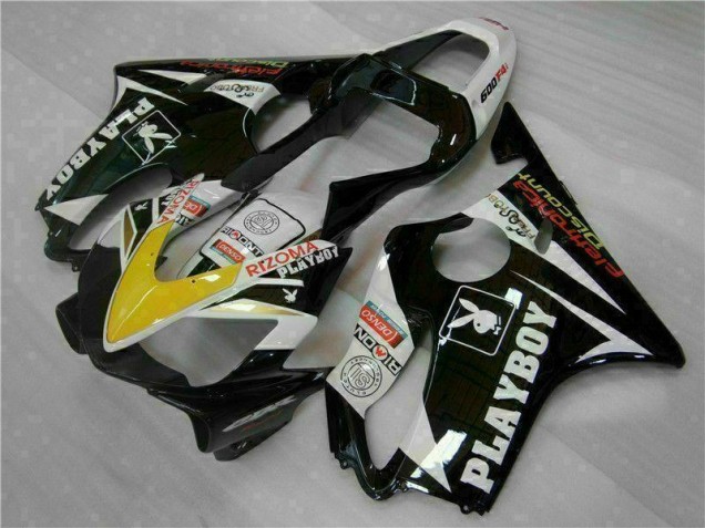2001-2003 Yellow Silver Black Playboy Honda CBR600 F4i Motorcycle Fairing Kit 2001-2003 Yellow Silver Black Playboy Honda CBR600 F4i Motorcycle Fairing Kit