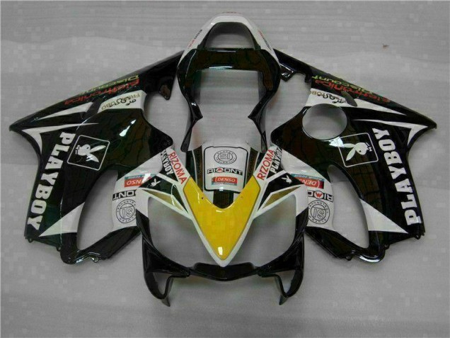 2001-2003 Yellow Silver Black Playboy Honda CBR600 F4i Motorcycle Fairing Kit 2001-2003 Yellow Silver Black Playboy Honda CBR600 F4i Motorcycle Fairing Kit