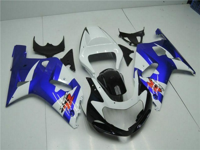 2001-2003 White Blue Suzuki GSXR 600/750 Motorcycle Fairings Kit 2001-2003 White Blue Suzuki GSXR 600/750 Motorcycle Fairings Kit
