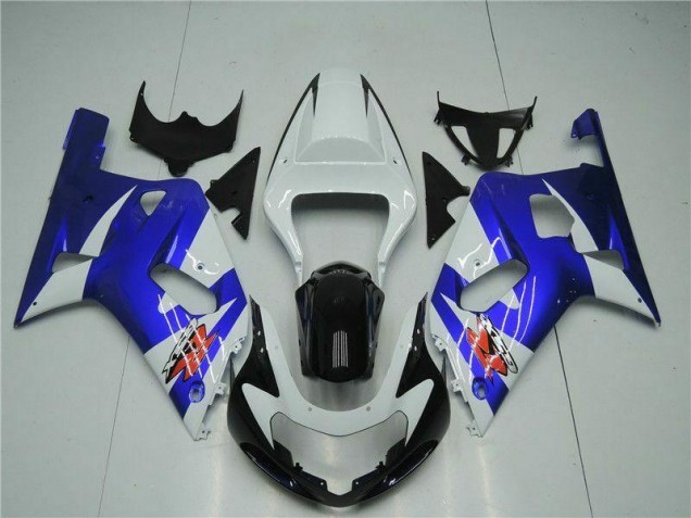 2001-2003 White Blue Suzuki GSXR 600/750 Motorcycle Fairings Kit 2001-2003 White Blue Suzuki GSXR 600/750 Motorcycle Fairings Kit