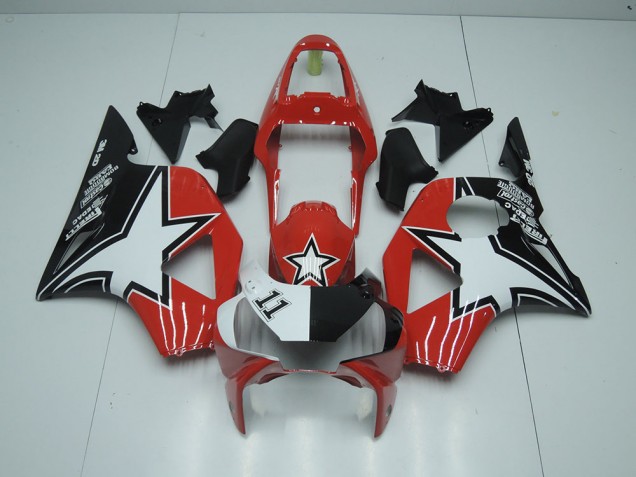 2002-2003 Black Red Star Honda CBR900RR 954 Motorcycle Fairings Kits 2002-2003 Black Red Star Honda CBR900RR 954 Motorcycle Fairings Kits