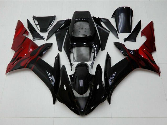 2002-2003 Black Red Yamaha YZF R1 Motorcycle Fairing 2002-2003 Black Red Yamaha YZF R1 Motorcycle Fairing