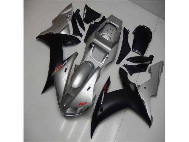 2002-2003 Silver Black Yamaha YZF R1 Motorbike Fairings 2002-2003 Silver Black Yamaha YZF R1 Motorbike Fairings